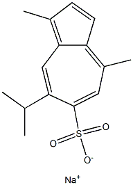 1,4-Dimethyl-7-(1-methylethyl)-6-azulenesulfonic acid sodium salt,,结构式