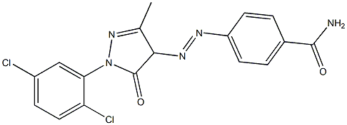 4-(4-Carbamoylphenylazo)-1-(2,5-dichlorophenyl)-3-methyl-5(4H)-pyrazolone 结构式