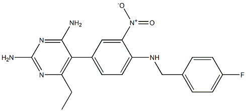  2,4-Diamino-6-ethyl-5-(3-nitro-4-(4-fluorobenzylamino)phenyl)pyrimidine