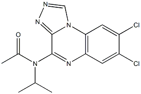 4-(N-Acetylisopropylamino)-7,8-dichloro[1,2,4]triazolo[4,3-a]quinoxaline Struktur