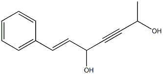 (E)-1-Phenyl-1-hepten-4-yne-3,6-diol Struktur