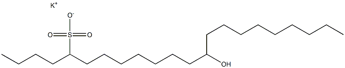 13-Hydroxydocosane-5-sulfonic acid potassium salt Struktur