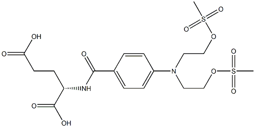 N-[4-[Bis[2-(mesyloxy)ethyl]amino]benzoyl]-L-glutamic acid 结构式