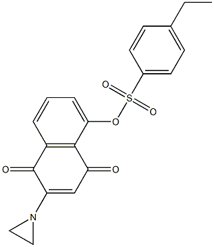 2-(1-Aziridinyl)-5-(4-ethylphenylsulfonyloxy)-1,4-naphthoquinone 结构式