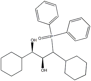 (1R,2S)-1,3-Dicyclohexyl-3-(diphenylphosphinyl)-1,2-propanediol,,结构式