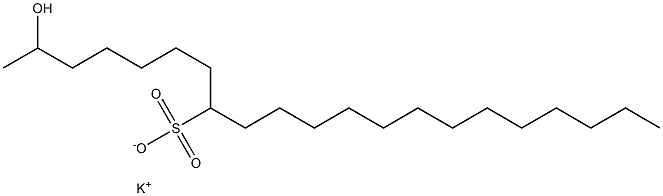 2-Hydroxyhenicosane-8-sulfonic acid potassium salt 结构式