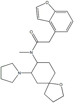  N-Methyl-N-[7-(1-pyrrolidinyl)-1-oxaspiro[4.5]decan-8-yl]-4-benzofuranacetamide