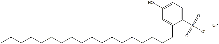 4-Hydroxy-2-octadecylbenzenesulfonic acid sodium salt Struktur
