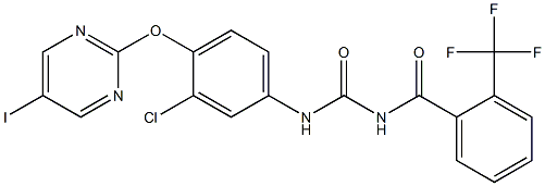 1-(2-Trifluoromethylbenzoyl)-3-[4-[(5-iodo-2-pyrimidinyl)oxy]-3-chlorophenyl]urea