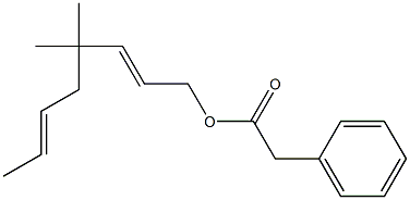 Phenylacetic acid 4,4-dimethyl-2,6-octadienyl ester,,结构式
