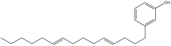 3-(4,9-ペンタデカジエニル)フェノール 化学構造式