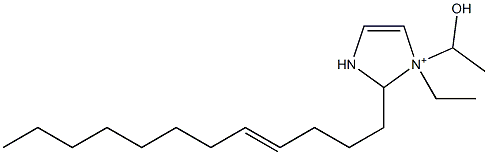 2-(4-Dodecenyl)-1-ethyl-1-(1-hydroxyethyl)-4-imidazoline-1-ium 结构式