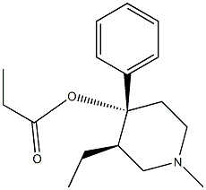 Propionic acid (3R,4R)-3-ethyl-1-methyl-4-phenylpiperidine-4-yl ester 结构式