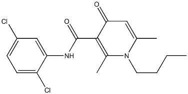 N-(2,5-Dichlorophenyl)-1-butyl-2,6-dimethyl-4-oxo-1,4-dihydro-3-pyridinecarboxamide,,结构式