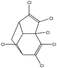 2,3,4,5,6,8-Hexachlorotricyclo[5.2.1.04,9]deca-2,5-diene,,结构式