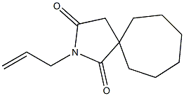 2-アリル-2-アザスピロ[4.6]ウンデカン-1,3-ジオン 化学構造式