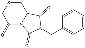 8,8a-ジヒドロ-2-ベンジル-1H-イミダゾ[5,1-c][1,4]チアジン-1,3,5(2H,6H)-トリオン 化学構造式