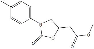 3-(p-Tolyl)-2-oxooxazolidine-5-acetic acid methyl ester 结构式