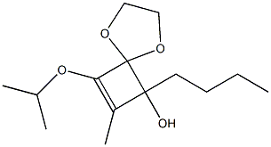 8-Isopropyloxy-6-butyl-7-methyl-1,4-dioxaspiro[4.3]oct-7-en-6-ol Struktur