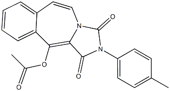 11-Acetyloxy-2-(4-methylphenyl)-1H-imidazo[5,1-b][3]benzazepine-1,3(2H)-dione Struktur