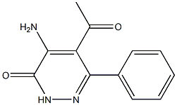 4-Amino-5-acetyl-6-phenylpyridazin-3(2H)-one Structure