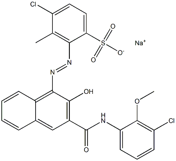 4-Chloro-3-methyl-2-[[3-[[(3-chloro-2-methoxyphenyl)amino]carbonyl]-2-hydroxy-1-naphtyl]azo]benzenesulfonic acid sodium salt