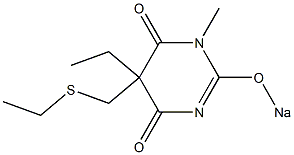 5-Ethyl-5-(ethylthiomethyl)-1-methyl-2-sodiooxy-4,6(1H,5H)-pyrimidinedione|