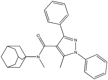 1,3-Diphenyl-N,5-dimethyl-N-(adamantan-1-yl)-1H-pyrazole-4-carboxamide Structure