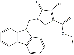 1-[(9H-Fluoren-9-yl)methyl]-2,5-dihydro-4-hydroxy-5-oxo-1H-pyrrole-3-carboxylic acid ethyl ester Structure