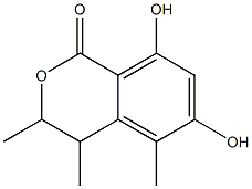 3,4-Dihydro-6,8-dihydroxy-3,4,5-trimethyl-1H-2-benzopyran-1-one Struktur