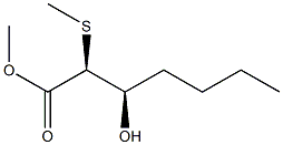 (2S,3R)-2-(Methylthio)-3-hydroxyheptanoic acid methyl ester Struktur