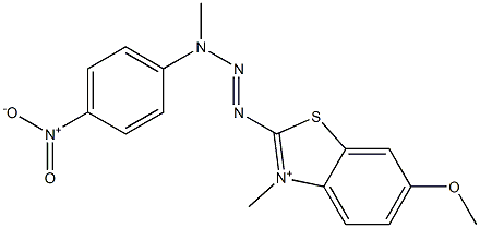  6-Methoxy-3-methyl-2-[3-methyl-3-(4-nitrophenyl)-1-triazenyl]benzothiazol-3-ium