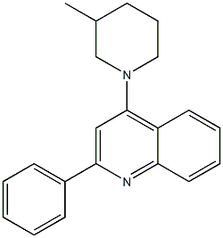 4-(3-Methyl-1-piperidinyl)-2-phenylquinoline,,结构式