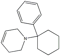 1,2,3,6-Tetrahydro-1-(1-phenylcyclohexyl)pyridine 结构式