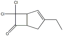 7,7-Dichloro-3-ethylbicyclo[3.2.0]hept-2-en-6-one Structure