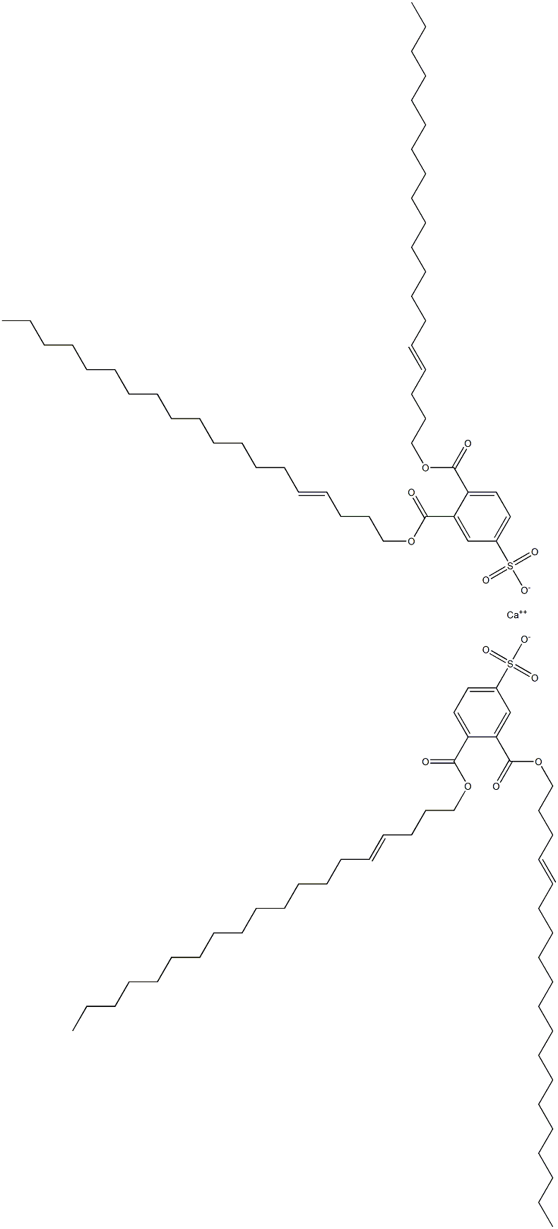 Bis[3,4-di(4-nonadecenyloxycarbonyl)benzenesulfonic acid]calcium salt Struktur