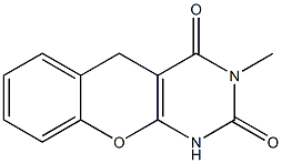 1,3-Dihydro-3-methyl-5H-[1]benzopyrano[2,3-d]pyrimidine-2,4-dione,,结构式