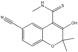 6-Cyano-3-hydroxy-N-methyl-2,2-dimethyl-2H-1-benzopyran-4-carbothioamide