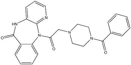 5,11-Dihydro-11-[[4-benzoyl-1-piperazinyl]acetyl]-6H-pyrido[2,3-b][1,4]benzodiazepin-6-one