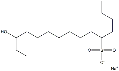 13-Hydroxypentadecane-5-sulfonic acid sodium salt Struktur
