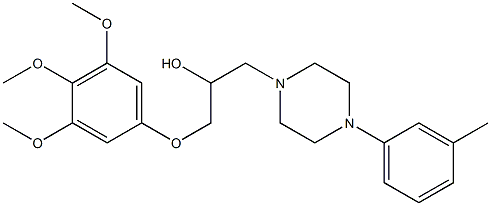 1-(3,4,5-Trimethoxyphenoxy)-3-[4-(3-methylphenyl)-1-piperazinyl]-2-propanol Struktur