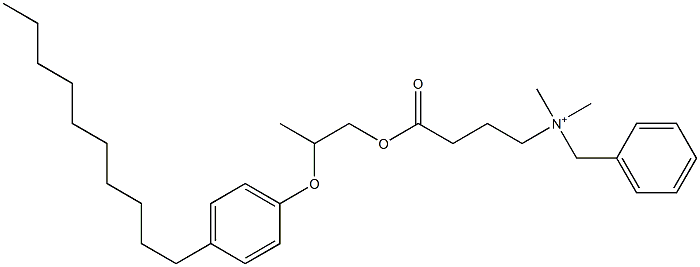 N,N-Dimethyl-N-benzyl-N-[3-[[2-(4-decylphenyloxy)propyl]oxycarbonyl]propyl]aminium Struktur