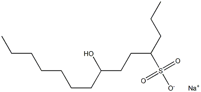 7-ヒドロキシテトラデカン-4-スルホン酸ナトリウム 化学構造式