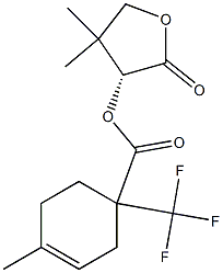 4-Methyl-1-(trifluoromethyl)-3-cyclohexene-1-carboxylic acid [(R)-tetrahydro-4,4-dimethyl-2-oxofuran]-3-yl ester 结构式