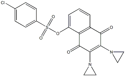 2,3-Bis(1-aziridinyl)-5-(4-chlorophenylsulfonyloxy)-1,4-naphthoquinone,,结构式