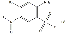 6-アミノ-4-ヒドロキシ-3-ニトロベンゼンスルホン酸リチウム 化学構造式