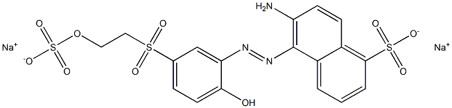 6-Amino-5-[2-hydroxy-5-[2-(hydroxysulfonyloxy)ethylsulfonyl]phenylazo]-1-naphthalenesulfonic acid sodium salt,,结构式