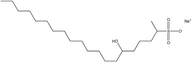 6-Hydroxyicosane-2-sulfonic acid sodium salt Struktur