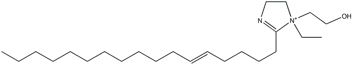 1-Ethyl-2-(5-heptadecenyl)-1-(2-hydroxyethyl)-2-imidazoline-1-ium Structure