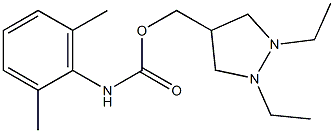 2,6-Dimethylphenylcarbamic acid 1,2-diethylpyrazolidin-4-ylmethyl ester Structure